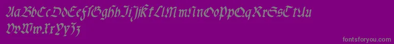 Fractabolditalic Font – Gray Fonts on Purple Background