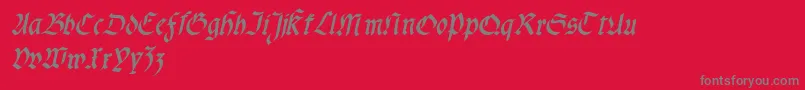 Fractabolditalic Font – Gray Fonts on Red Background