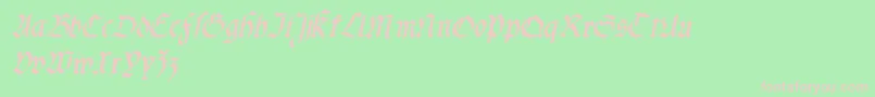 Fractabolditalic Font – Pink Fonts on Green Background