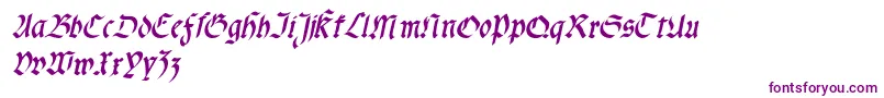 Fractabolditalic Font – Purple Fonts on White Background