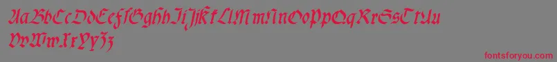 Fractabolditalic Font – Red Fonts on Gray Background