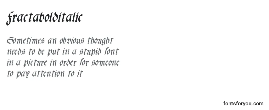 Review of the Fractabolditalic Font