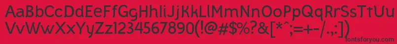 StylloRegular Font – Black Fonts on Red Background