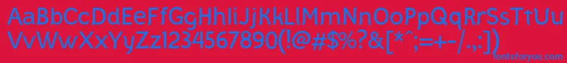 StylloRegular Font – Blue Fonts on Red Background