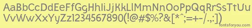StylloRegular Font – Gray Fonts on Yellow Background