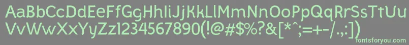 Шрифт StylloRegular – зелёные шрифты на сером фоне
