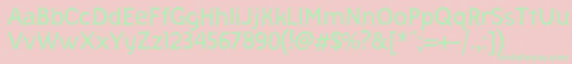 StylloRegular Font – Green Fonts on Pink Background