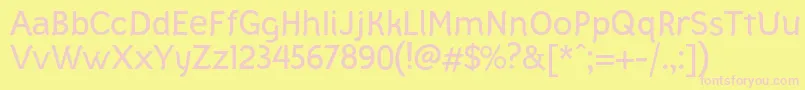 StylloRegular Font – Pink Fonts on Yellow Background