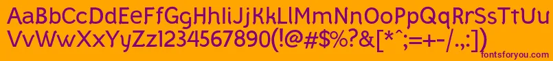 StylloRegular Font – Purple Fonts on Orange Background