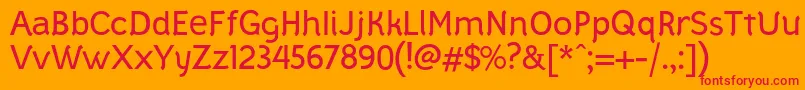 StylloRegular Font – Red Fonts on Orange Background