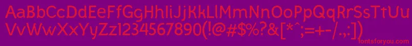 StylloRegular Font – Red Fonts on Purple Background