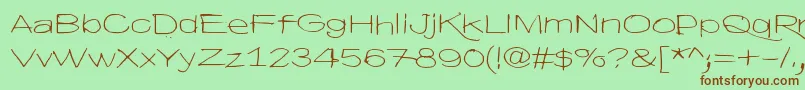 HyvaVoittaaPahan60 Font – Brown Fonts on Green Background