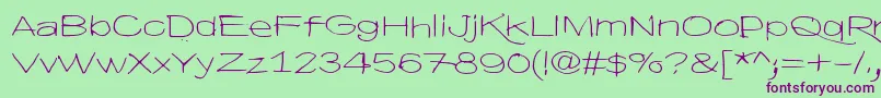 HyvaVoittaaPahan60 Font – Purple Fonts on Green Background