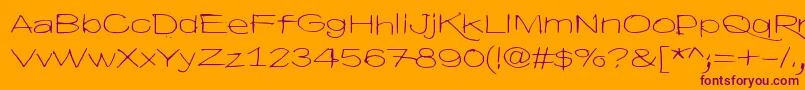 HyvaVoittaaPahan60 Font – Purple Fonts on Orange Background