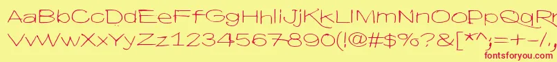 Шрифт HyvaVoittaaPahan60 – красные шрифты на жёлтом фоне