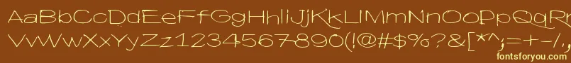 HyvaVoittaaPahan60 Font – Yellow Fonts on Brown Background