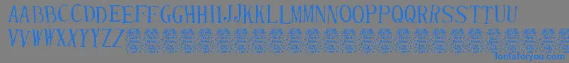 RandydecleanDemo Font – Blue Fonts on Gray Background
