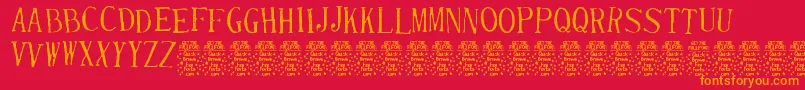 fuente RandydecleanDemo – Fuentes Naranjas Sobre Fondo Rojo