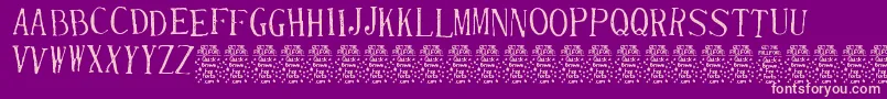 RandydecleanDemo Font – Pink Fonts on Purple Background