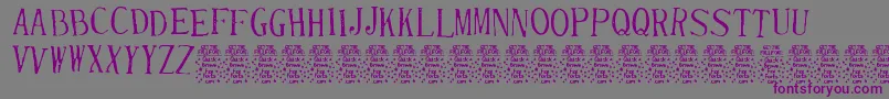 Шрифт RandydecleanDemo – фиолетовые шрифты на сером фоне