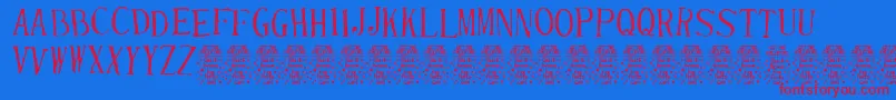 RandydecleanDemo Font – Red Fonts on Blue Background