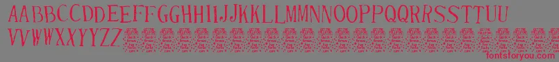 RandydecleanDemo Font – Red Fonts on Gray Background