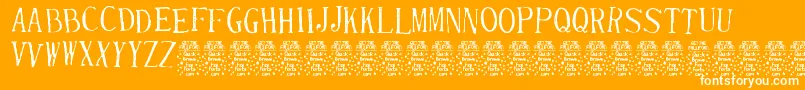 RandydecleanDemo Font – White Fonts on Orange Background