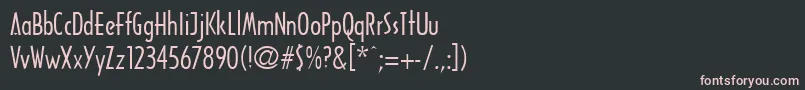 Czcionka ArchieRegularDb – różowe czcionki na czarnym tle