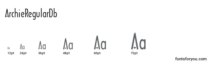 ArchieRegularDb Font Sizes