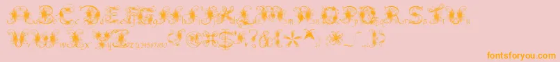 Fantasticpete3.03 Font – Orange Fonts on Pink Background