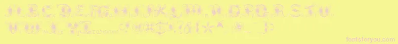 Fantasticpete3.03 Font – Pink Fonts on Yellow Background