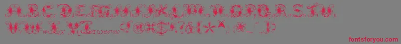 Fantasticpete3.03 Font – Red Fonts on Gray Background