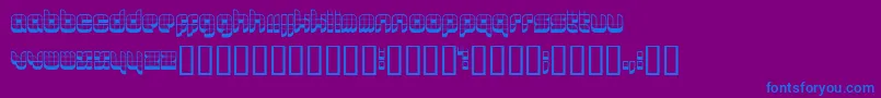 629 Font – Blue Fonts on Purple Background