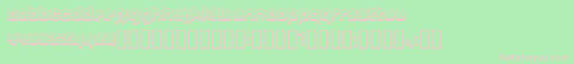 629 Font – Pink Fonts on Green Background