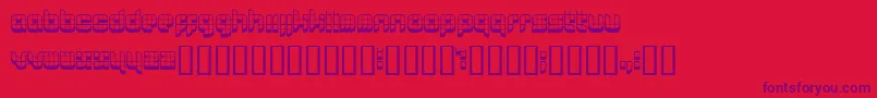 629 Font – Purple Fonts on Red Background