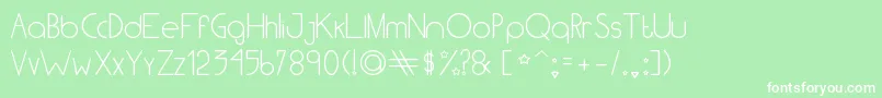 LightTfb Font – White Fonts on Green Background