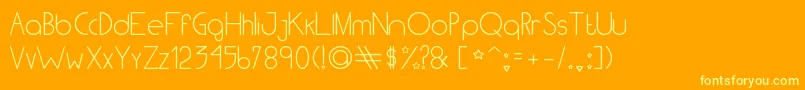 LightTfb Font – Yellow Fonts on Orange Background