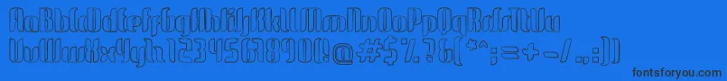 GlideSketchSketch Font – Black Fonts on Blue Background