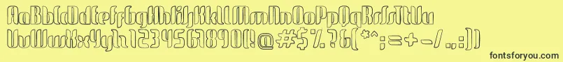 GlideSketchSketch Font – Black Fonts on Yellow Background