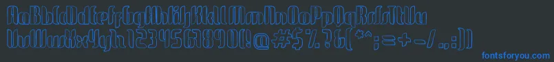 GlideSketchSketch Font – Blue Fonts on Black Background