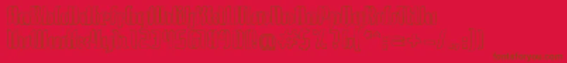 Police GlideSketchSketch – polices brunes sur fond rouge