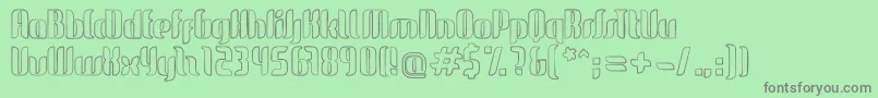 GlideSketchSketch Font – Gray Fonts on Green Background