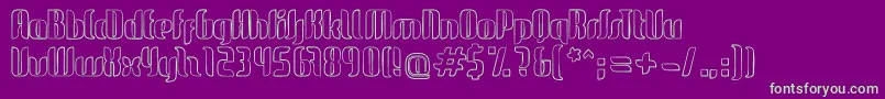 GlideSketchSketch Font – Green Fonts on Purple Background