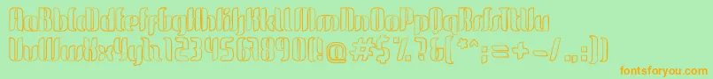 GlideSketchSketch Font – Orange Fonts on Green Background
