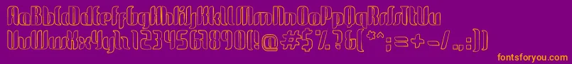 GlideSketchSketch Font – Orange Fonts on Purple Background