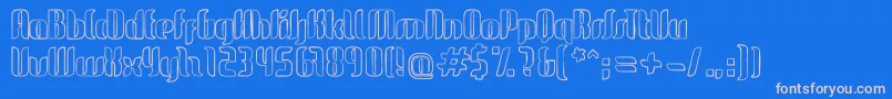 GlideSketchSketch Font – Pink Fonts on Blue Background