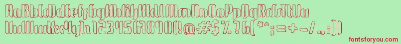 GlideSketchSketch Font – Red Fonts on Green Background