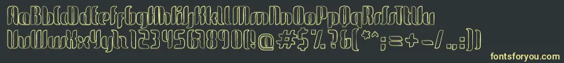 GlideSketchSketch-Schriftart – Gelbe Schriften auf schwarzem Hintergrund
