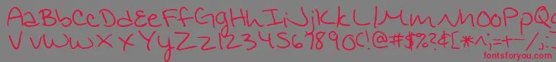Jennifers Font – Red Fonts on Gray Background
