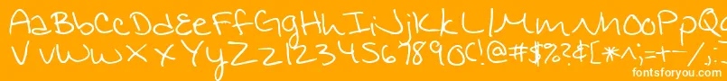 Jennifers Font – White Fonts on Orange Background
